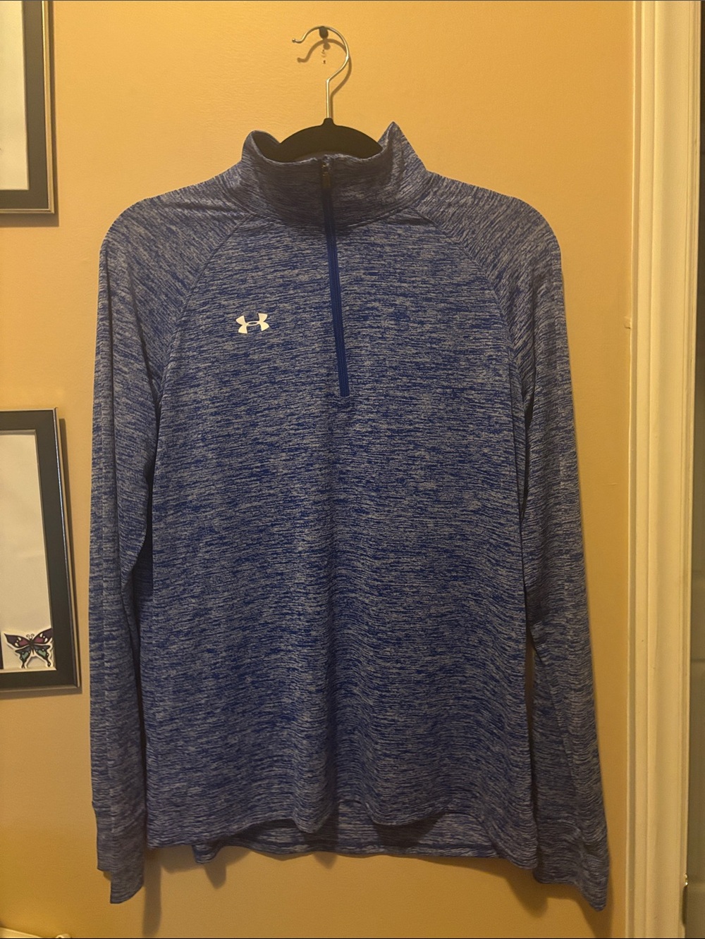 Under Armour Royal Heather 1/4 Zip Performance Pullover